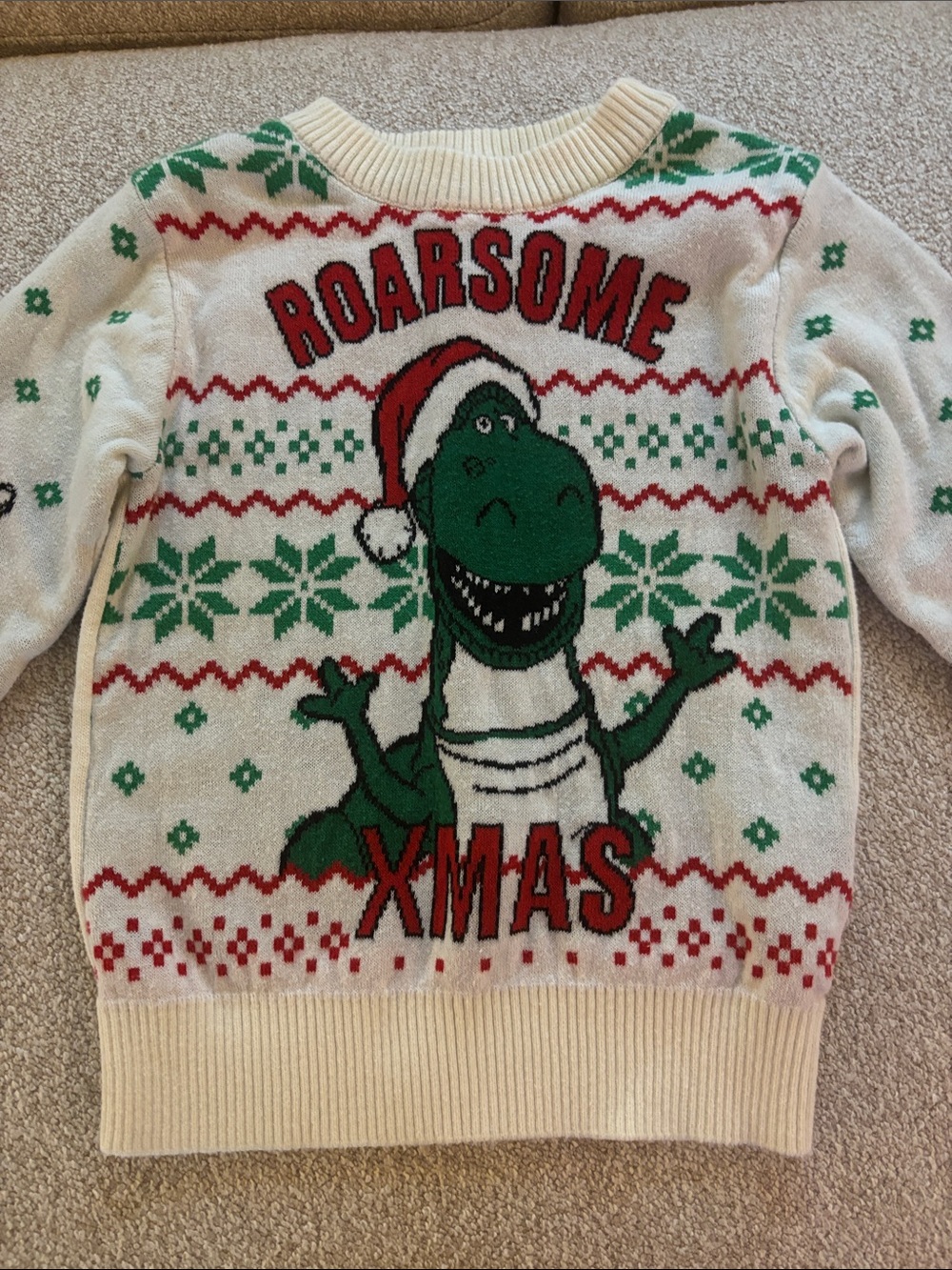 Disney Toy Story "Roarsome Xmas" Rex Sweater